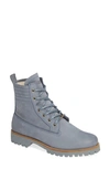Blackstone Ol22 Lace-up Boot With Genuine Shearling Lining In Winter Sky Leather