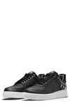Nike Air Force 1 '07 Lx Sneaker In Black/ Black/ Metallic Silver