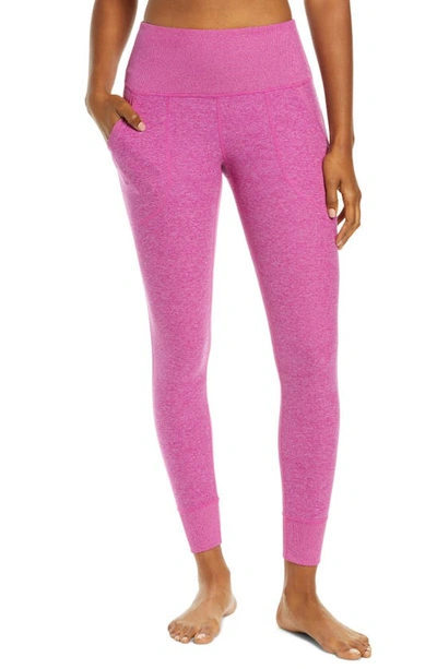 Zella Restore Soft Pocket Leggings In Pink Wild Aster