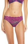 Wacoal Women's Instant Icon Bikini Underwear 843322 In Violet Indigo/ Hollyhock