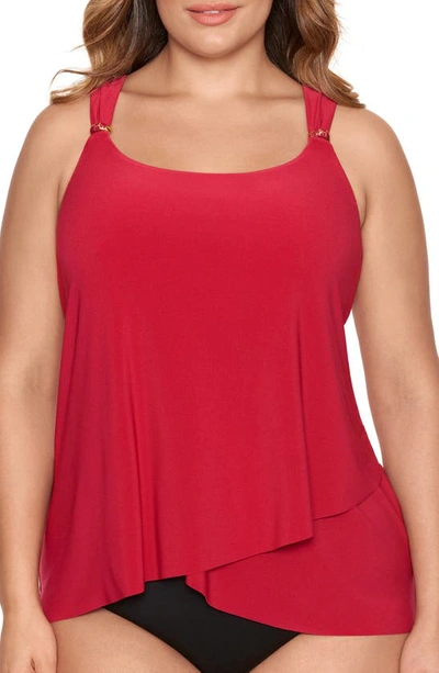 Miraclesuitr Dazzle Tankini Top In Grenadine Red