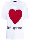 LOVE MOSCHINO LOVE MOSCHINO WOMEN'S WHITE COTTON T-SHIRT,W4F8742M35174003 40