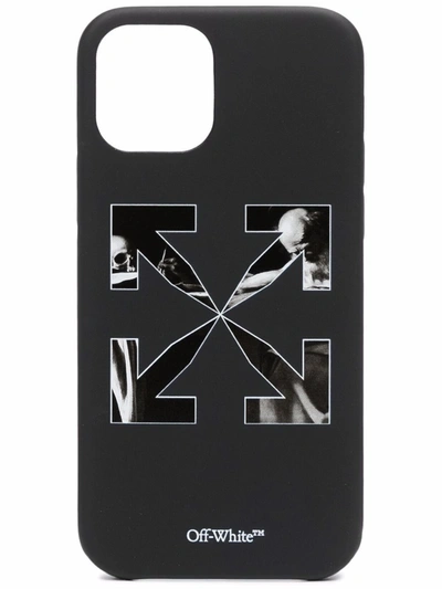 Off-white Caravaggio Arrow Iphone 12 Mini Case Black In Black/white