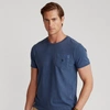 Polo Ralph Lauren Classic Fit Cotton-linen Pocket T-shirt In True Ocean