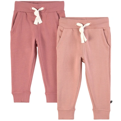 Minymo Kids' 2-pack Sweatpants Mesa Rose In Pink