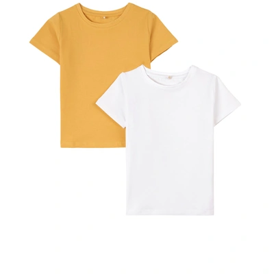 A Happy Brand 2-pack T-shirts White In Yellow