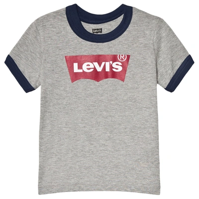 Levi's Kids' Batwing Logo Ringer T-shirt Gray In Grey