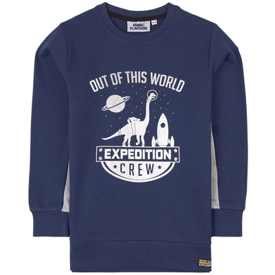 Fabric Flavours Expedition Print Sweatshirt Navy