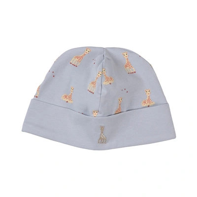 Sophie The Giraffe Babies' Cap Single Lycra Printed Embroidery Heather In Blue