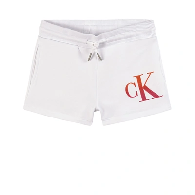 Calvin Klein Jeans Est.1978 Kids' Gradient Logo Shorts White