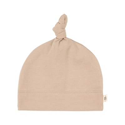 A Happy Brand Knot Baby Beanie Sand In Beige