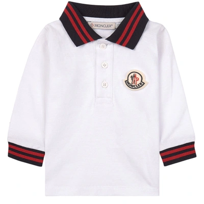 Moncler Kids' White Logo Detail Polo Shirt | ModeSens