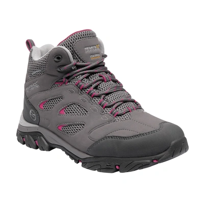 Regatta Womens/ladies Holcombe Iep Mid Hiking Boots (steel/vivacious) In Grey