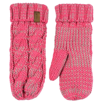 Lindberg Mittens Cerise And Grey In Pink