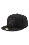 NEW ERA BLACK SACRAMENTO KINGS LOGO SPARK 59FIFTY FITTED HAT,60041485