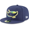 NEW ERA NEW ERA NAVY TAMPA BAY RAYS ALTERNATE AUTHENTIC COLLECTION ON-FIELD 59FIFTY FITTED HAT,70423549