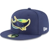 New Era Men's Tampa Bay Rays Alternate Authentic Collection On-field 59fifty Fitted Hat In Navy