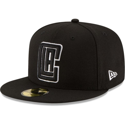 New Era Men's La Clippers Logo 59fifty Fitted Hat In Black