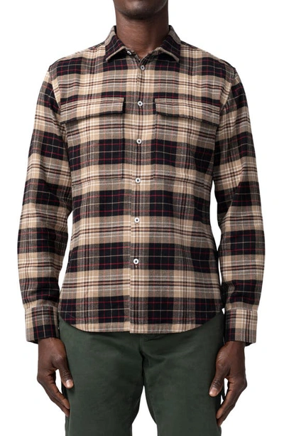 Good Man Brand Plaid Flannel Button-up Shirt In Natural Tartan Plaid
