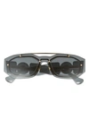 Versace 51mm Irregular Sunglasses In Transparent Dark Grey
