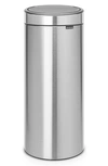 Brabantia Touch Top Trash Can In Matte Steel Fingerprint Proof