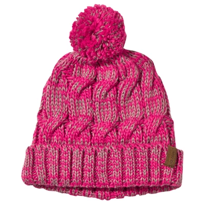 Lindberg Reflective Cable Knit Hat Gray In Pink