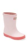Hunter Kids' First Classic Waterproof Rain Boot In Salt Pink / Polaris