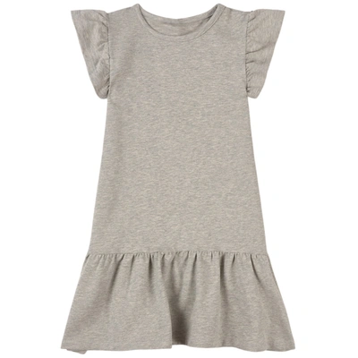 A Happy Brand Kids' Ruffle Detail Dress Gray Melange In Grey