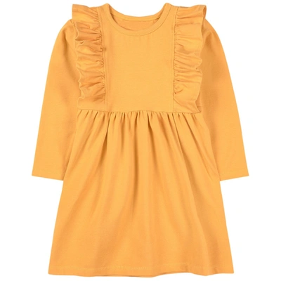 A Happy Brand Kids' Ruffle Detail Dress Yellow