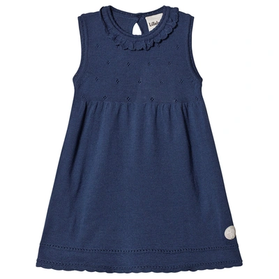 Lillelam Kids' Sofie Knitted Dress Royal Blue