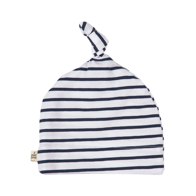 A Happy Brand Striped Baby Beanie Navy