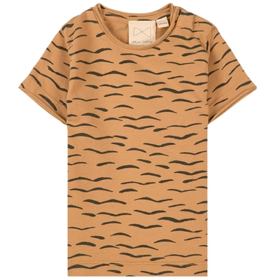 Mini Sibling Tiger T-shirt Honey In Beige