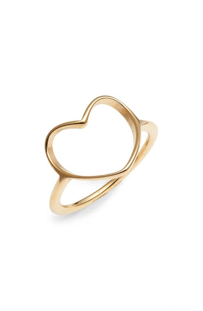 Bracha Kasey Heart Ring In Gold
