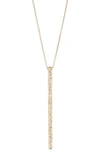 Sethi Couture Alice Diamond Linear Bar Pendant Necklace In D0.22 18kyg