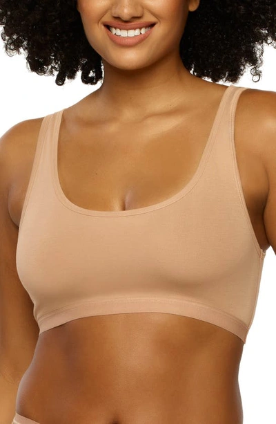 Felina Organic Cotton Bralette In Praline