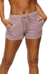 Felina Stretch Organic Cotton Lounge Shorts In Lavender