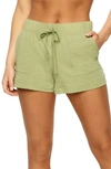 Felina Stretch Organic Cotton Lounge Shorts In Thyme