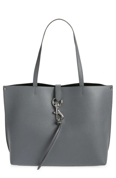 Rebecca Minkoff Megan Slouchy Leather Tote Bag In Steel