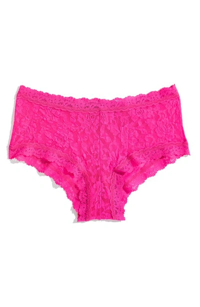 Hanky Panky Signature Lace Boyshorts In Passionate Pink