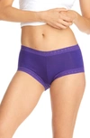 Hanky Panky Dream Lace Trim Modal Boyshorts In Electric Purple