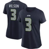 Nike Women's Russell Wilson College Navy Seattle Seahawks Name Number T-shirt In Navy