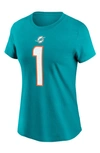 Nike Women's Tua Tagovailoa Aqua Miami Dolphins Name Number T-shirt In Aqua