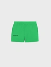 Pangaia 365 Pprmint™ Unisex Organic Cotton Sweat Shorts In Jade Green