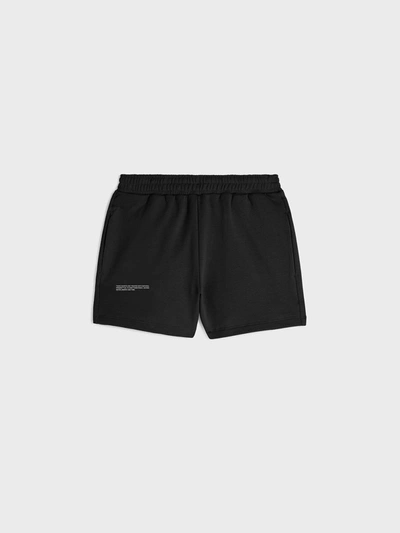 PANGAIA WOMENS 365 MIDWEIGHT SHORTS — BLACK