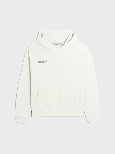 PANGAIA WOMENS 365 MIDWEIGHT SOFT ORGANIC COTTON HOODIE — OFF-WHITE