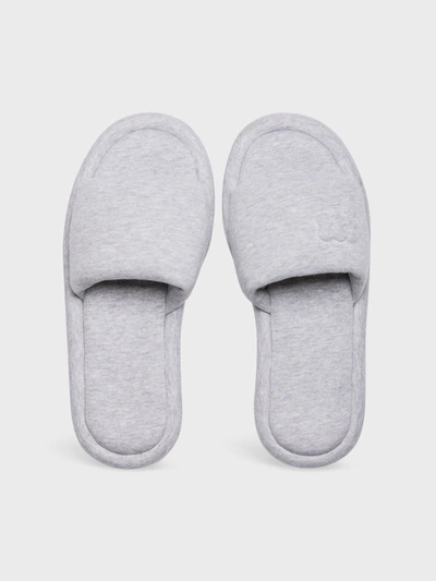 Pangaia Jersey Slippers In Grey Marl