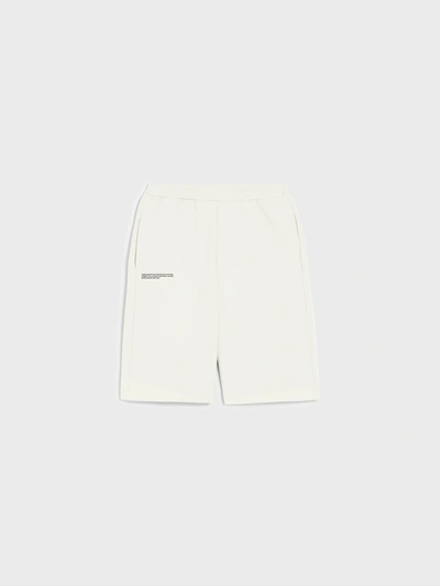 PANGAIA WOMENS 365 MIDWEIGHT LONG SHORTS — OFF-WHITE