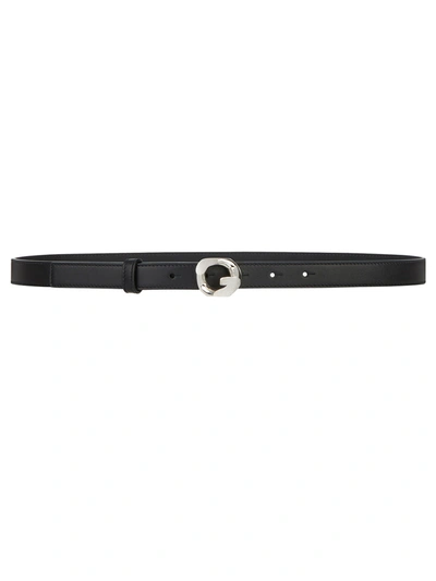 Givenchy G-chain Buckle Leather Belt In Black