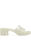 Gucci Plastique Logo Platform Slide Sandal In White