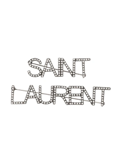 Saint Laurent Brooches In Grey